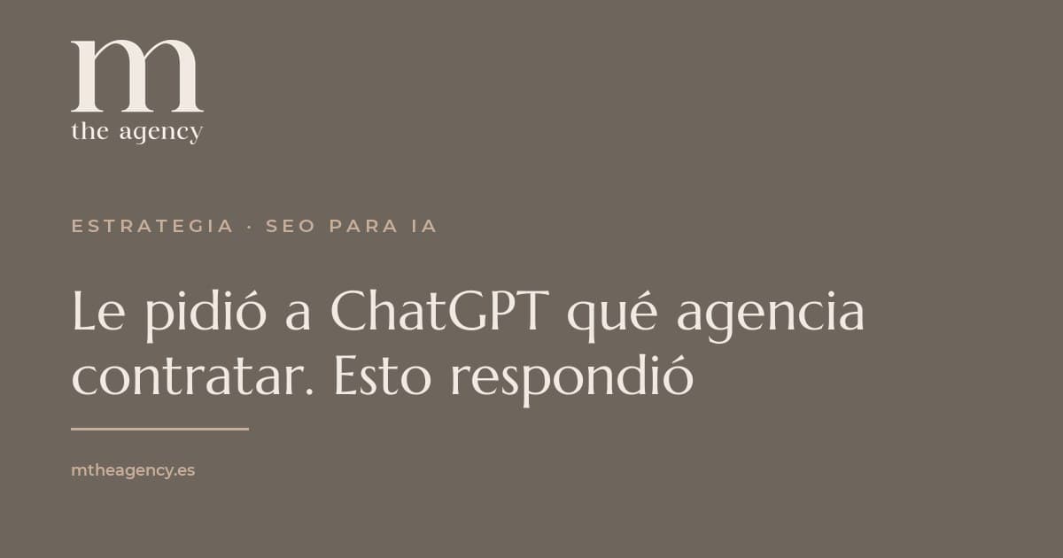 Una agente inmobiliaria le pidió a ChatGPT qué agencia contratar. Esto respondió — y esto es lo que aprendimos
