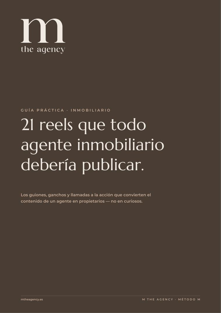 Portada de la guía: 21 reels que todo agente inmobiliario debería publicar