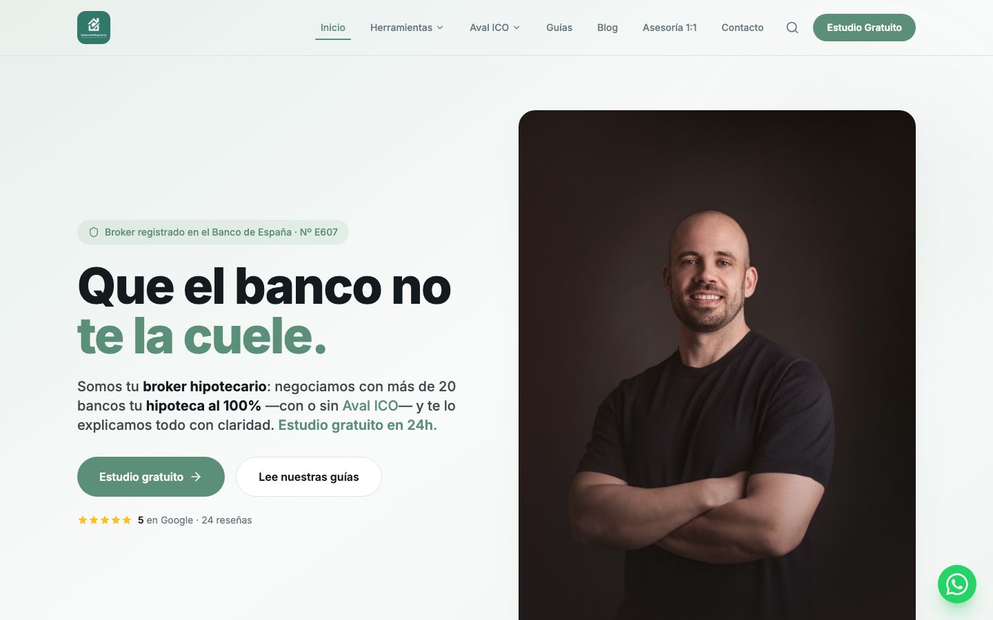 Web de Hablando de Hipotecas en escritorio