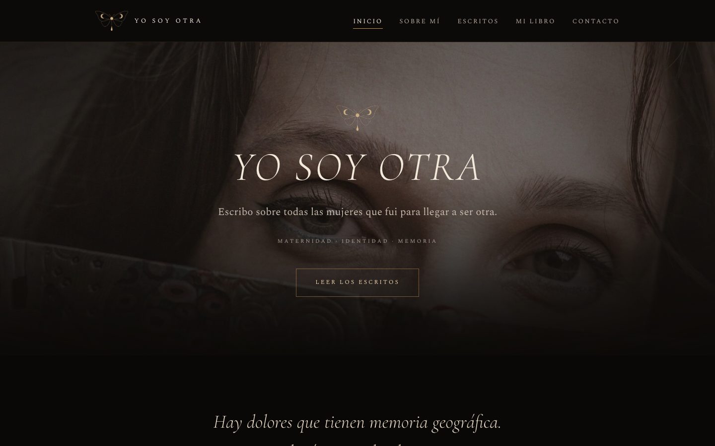 Web de Yo Soy Otra en escritorio